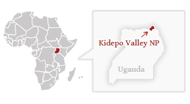 Národní park Kidepo Valley - poloha na mapě Ugandy